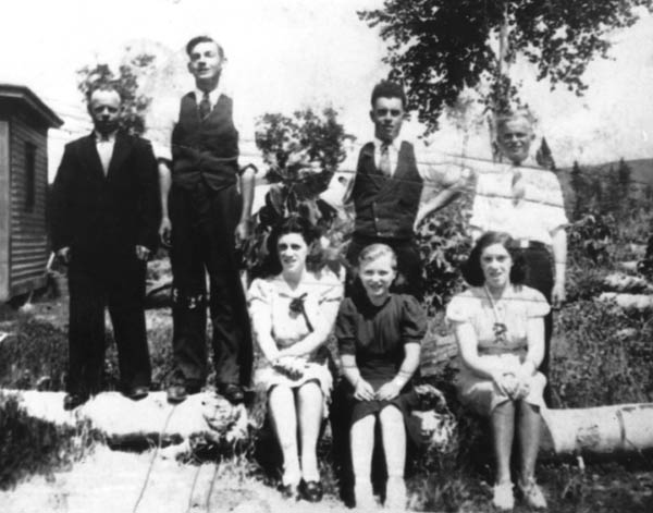 189: l-r back, Albert Walsh, Bill Bonia, Jer Bennett, Francis Walsh; front, Carmel Carroll, Anne  Walsh, Elizabeth Carroll. (1939) [courtesy of Betty (Carroll) Spurvey]  - Albert son of James Walsh &amp;amp; Mary Agnes Thorne; Bill son of Peter Bonia &amp;amp; Vera Carroll;  Jer son of Patrick Bennett &amp;amp; Eliz Ryan; Francis and Anne children of William Walsh &amp;amp;  Anastasia Whelan; Carmel and Elizabeth daughters of William Carroll &amp;amp; Ellen Norman